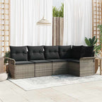 Tuin Sofa Set Met Kussen Met Opslag 6 Pcs Poly Riet