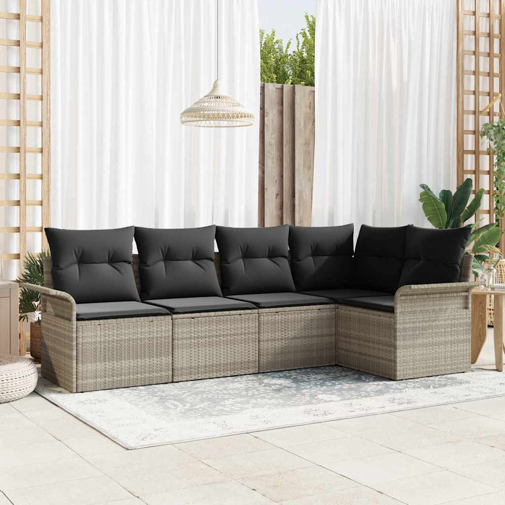 Tuin Sofa Set Met Kussen Met Opslag 6 Pcs Poly Riet