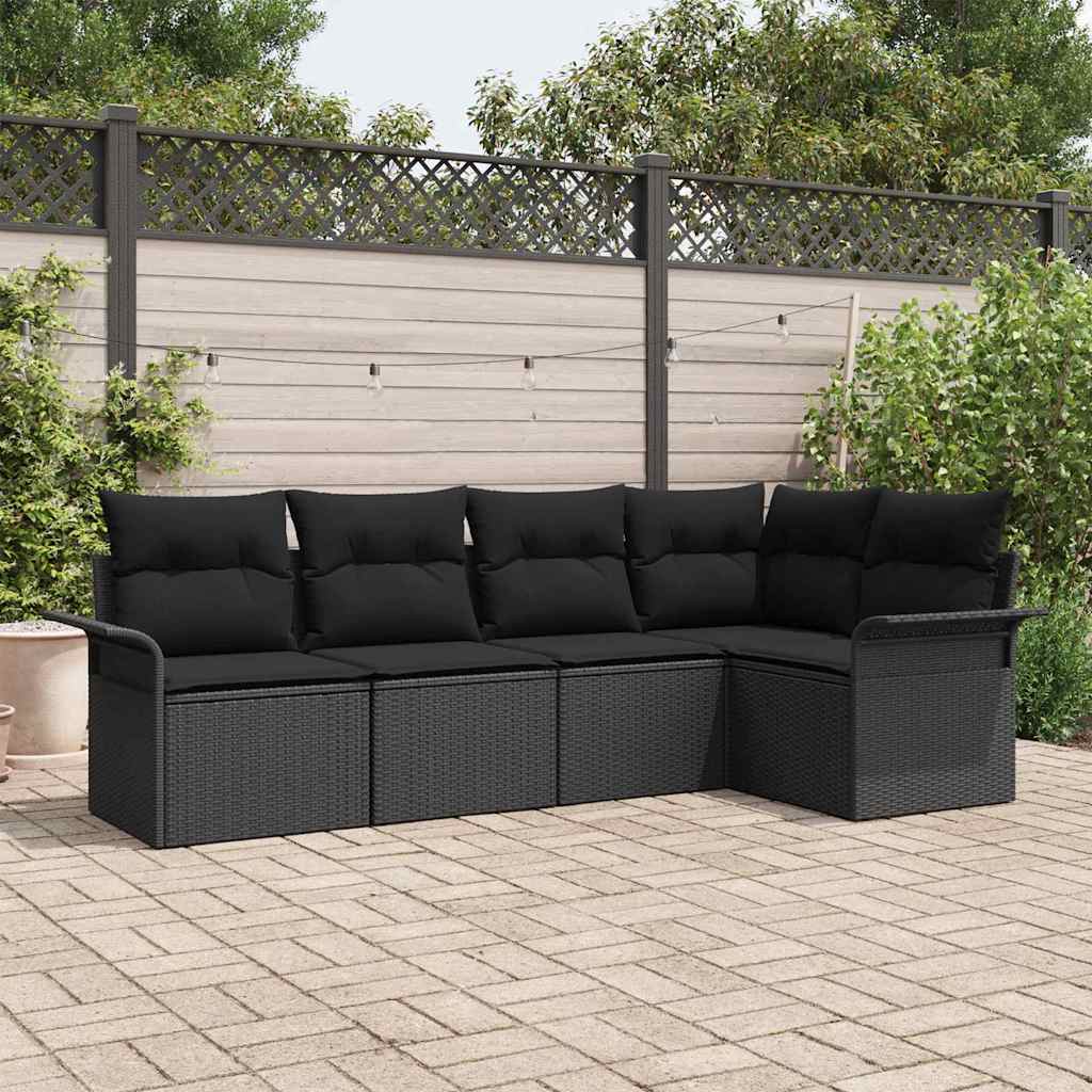 Tuin Sofa Set Met Kussen Met Opslag 6 Pcs Poly Riet