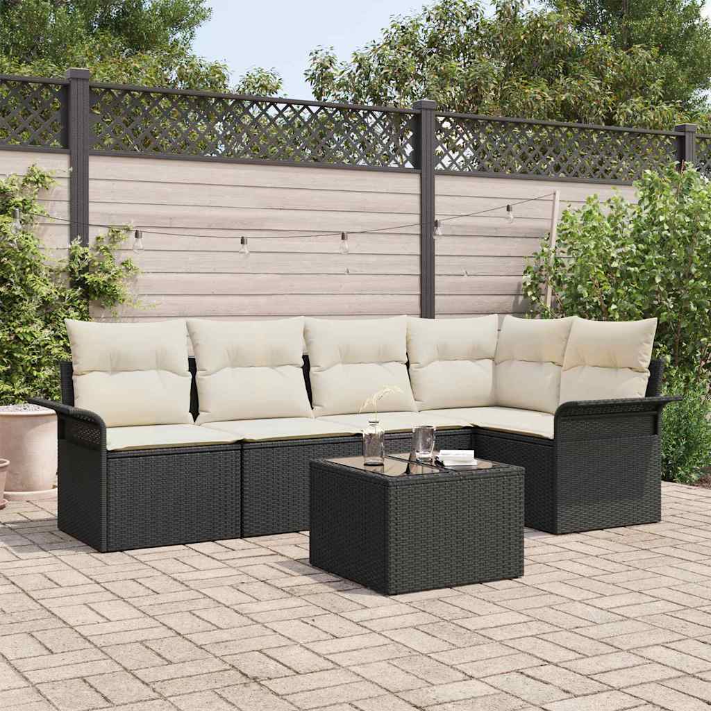 Tuin Sofa Set Met Kussen Met Opslag 6 Pcs Poly Riet