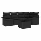 Tuin Sofa Set Met Kussen Met Opslag 6 Pcs Poly Riet