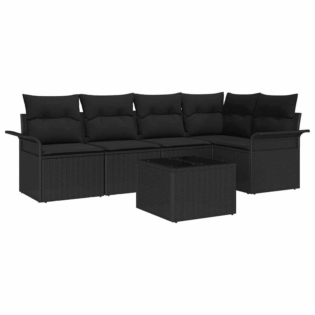 Tuin Sofa Set Met Kussen Met Opslag 6 Pcs Poly Riet