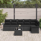 Tuin Sofa Set Met Kussen Met Opslag 7 Pcs Poly Riet
