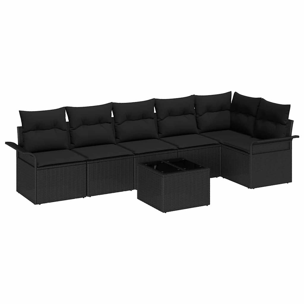 Tuin Sofa Set Met Kussen Met Opslag 7 Pcs Poly Riet