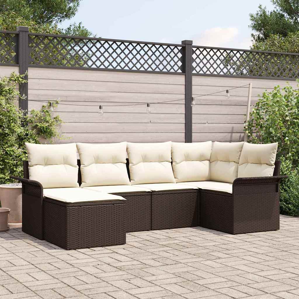 Tuin Sofa Set Met Kussen Met Opslag 7 Pcs Poly Riet