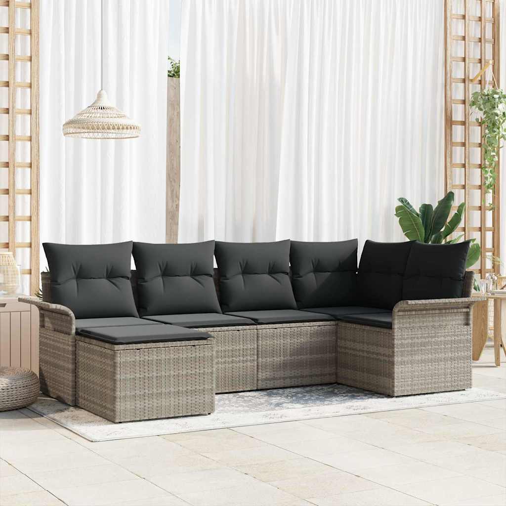 Tuin Sofa Set Met Kussen Met Opslag 7 Pcs Poly Riet