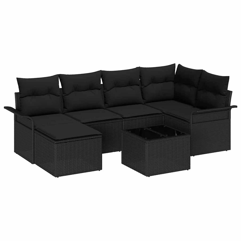 Tuin Sofa Set Met Kussen Met Opslag 7 Pcs Poly Riet