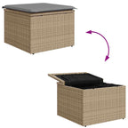 Tuin Sofa Set Met Kussen Met Opslag 4 Pcs Poly Riet