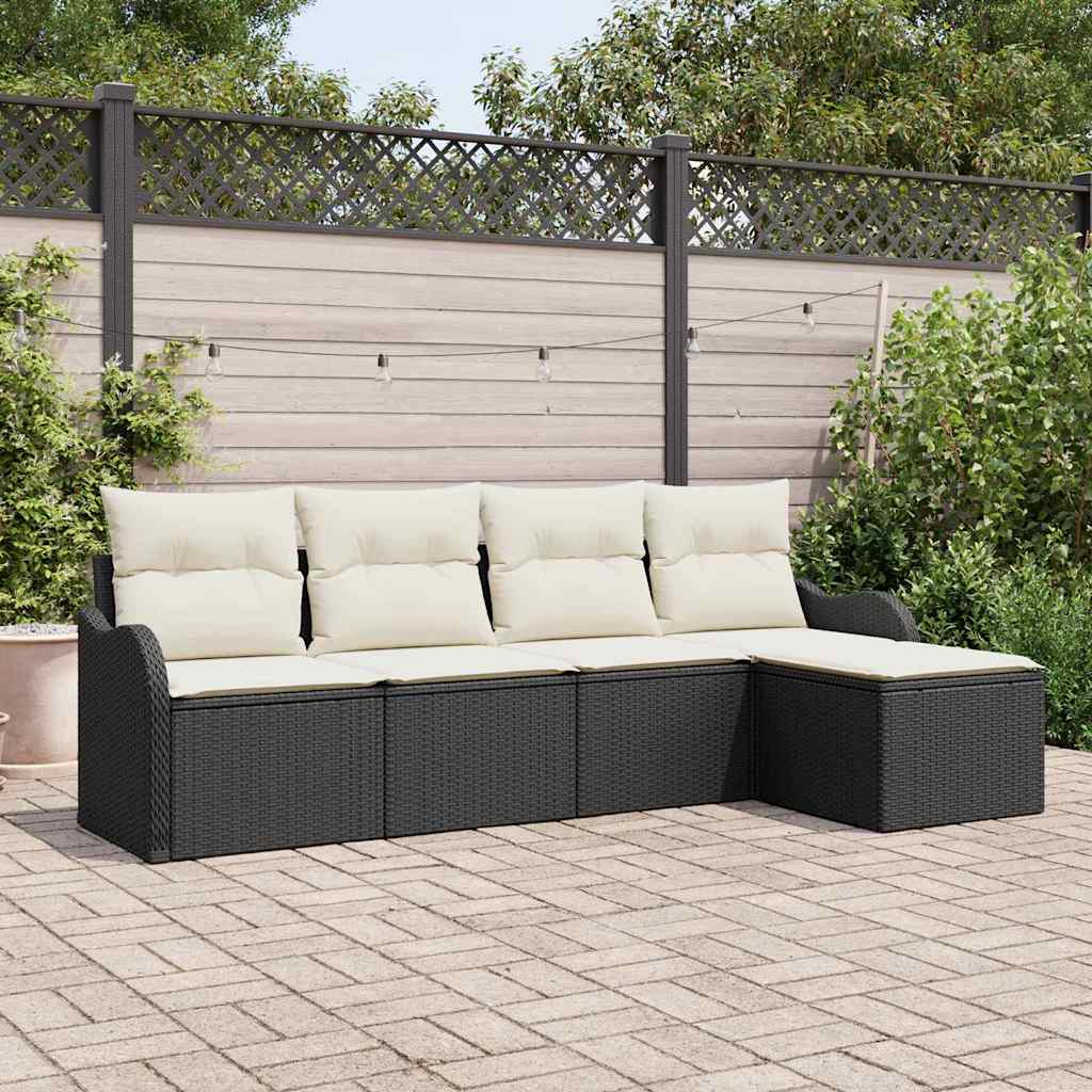 Tuin Sofa Set Met Kussen Met Opslag 6 Pcs Beige Poly Riet