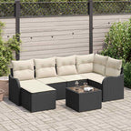 Tuin Sofa Set Met Kussen 7 Pcs Poly Riet