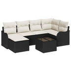 Tuin Sofa Set Met Kussen 7 Pcs Poly Riet