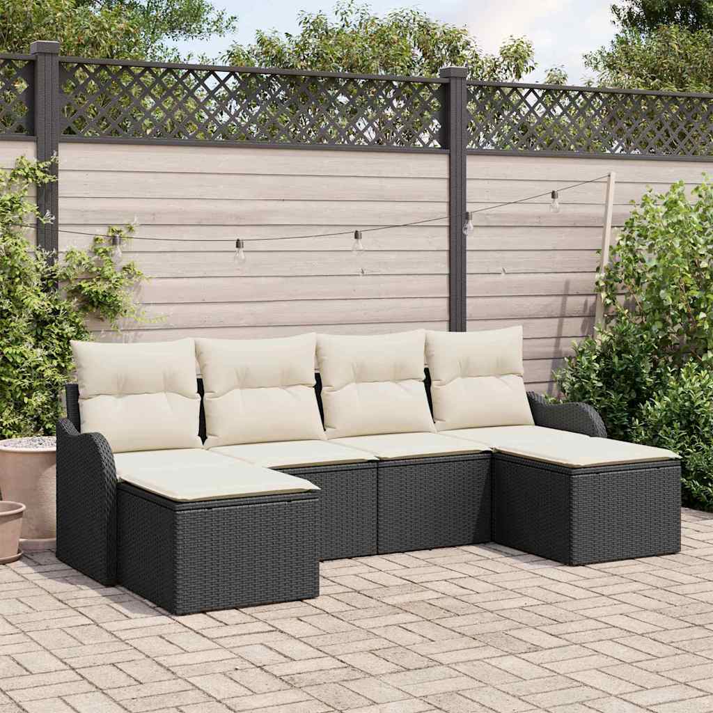 Tuin Sofa Set Met Kussen 6 Pcs Poly Riet