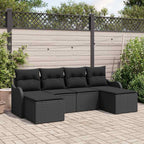 Tuin Sofa Set Met Kussen 6 Pcs Poly Riet