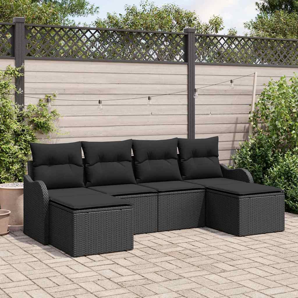 Tuin Sofa Set Met Kussen 6 Pcs Poly Riet