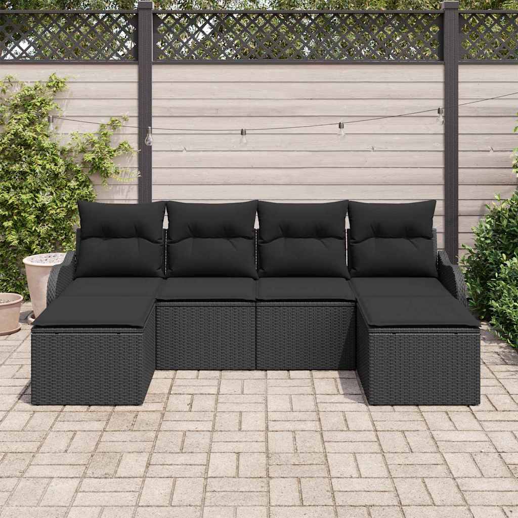 Tuin Sofa Set Met Kussen 6 Pcs Poly Riet