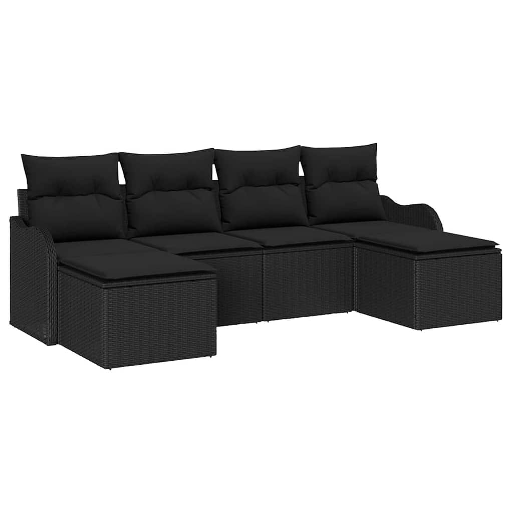 Tuin Sofa Set Met Kussen 6 Pcs Poly Riet