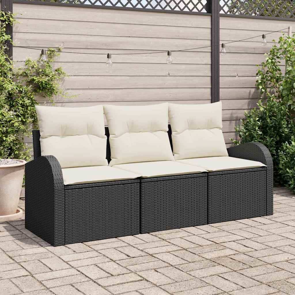 Tuin Sofa Set Met Kussen 3 Pcs Poly Riet