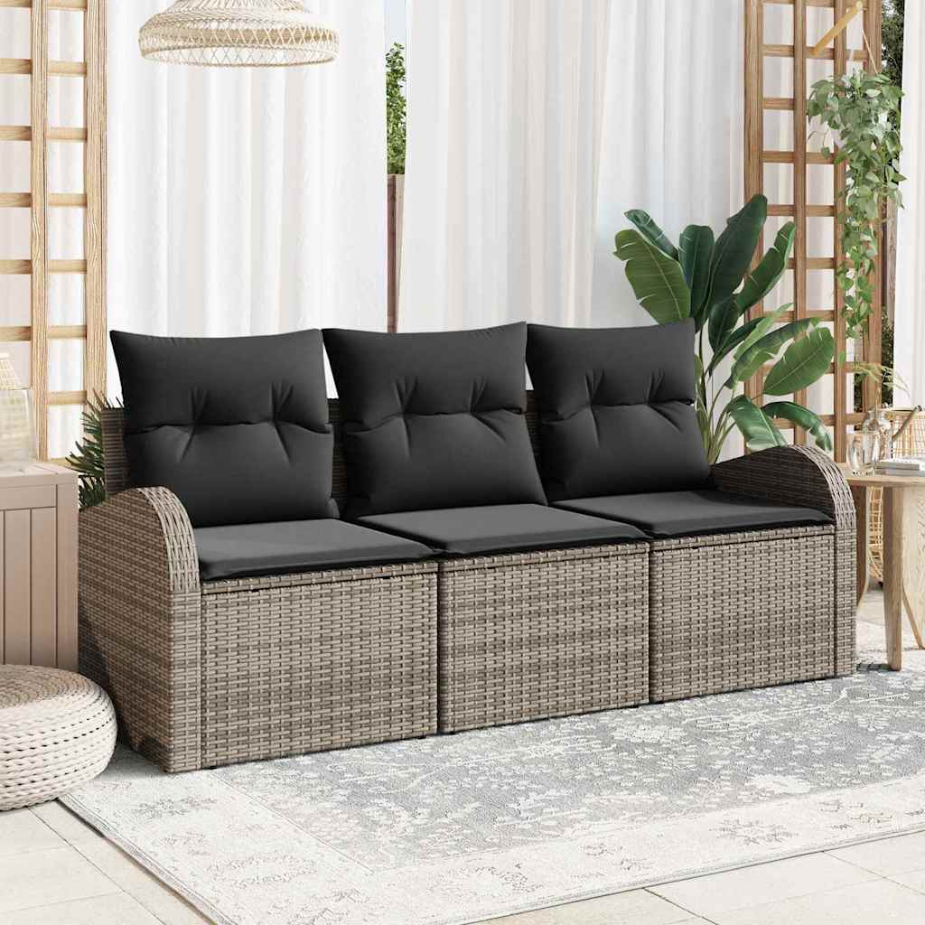 Tuin Sofa Set Met Kussen 3 Pcs Poly Riet