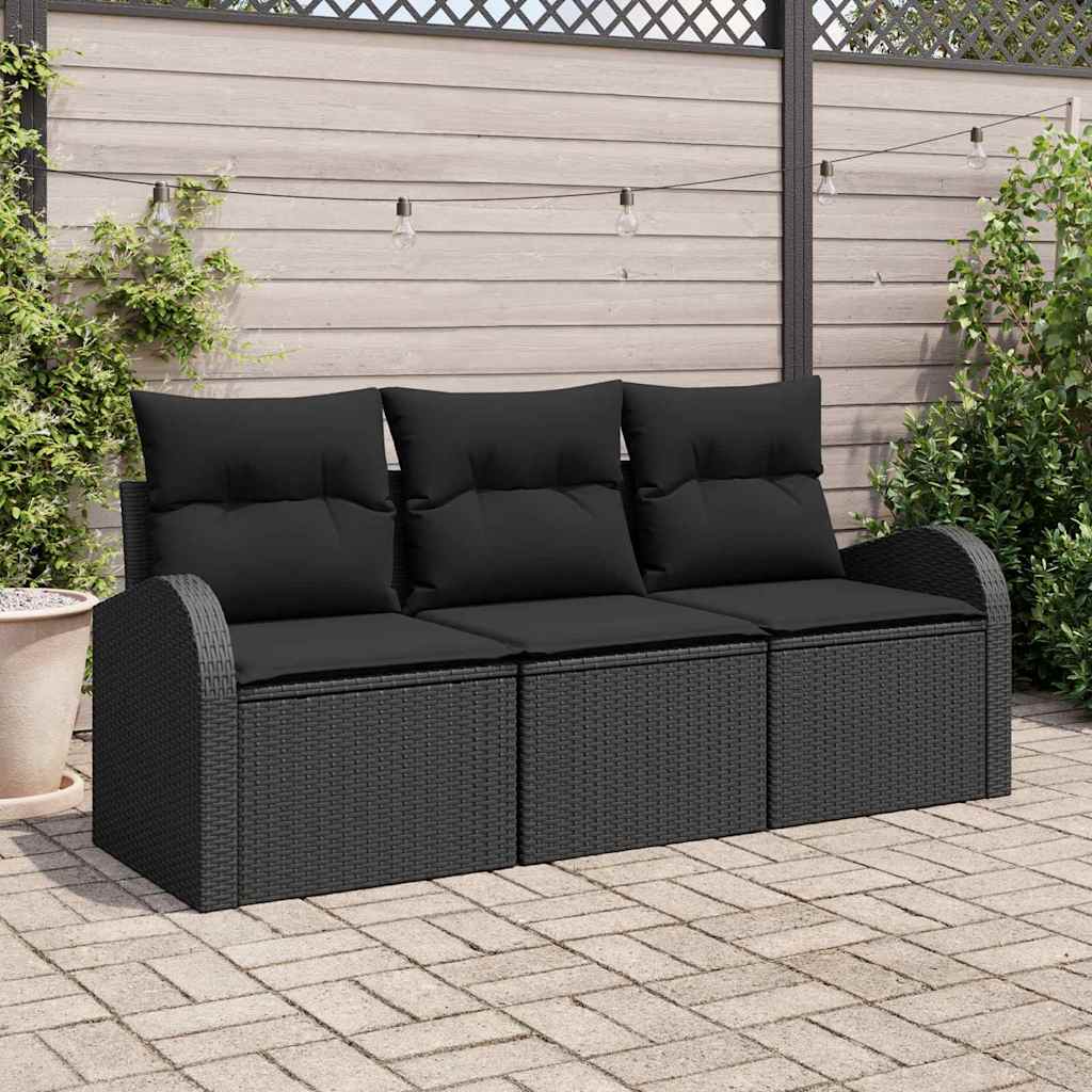 Tuin Sofa Set Met Kussen 3 Pcs Poly Riet