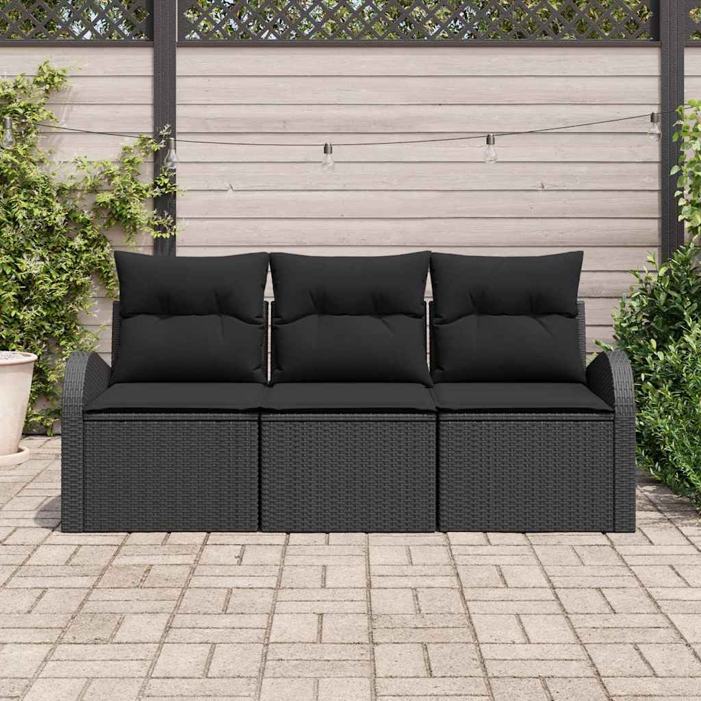 Tuin Sofa Set Met Kussen 3 Pcs Poly Riet