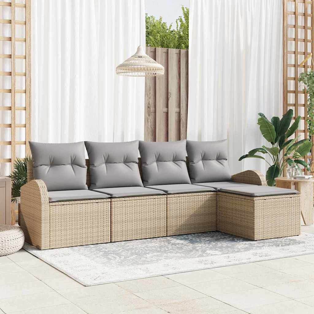 Tuin Sofa Set Met Kussen 6 Pcs Poly Riet