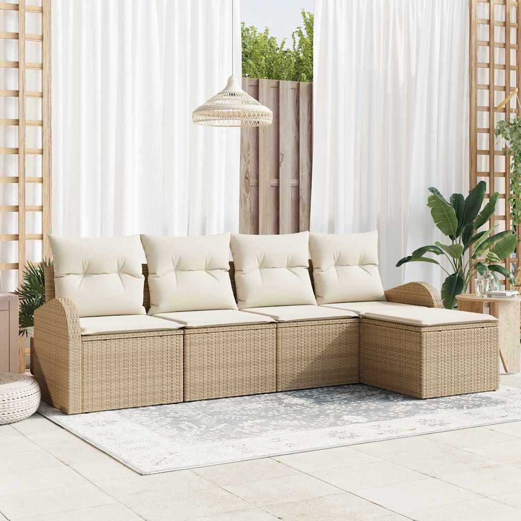 Tuin Sofa Set Met Kussen 6 Pcs Poly Riet