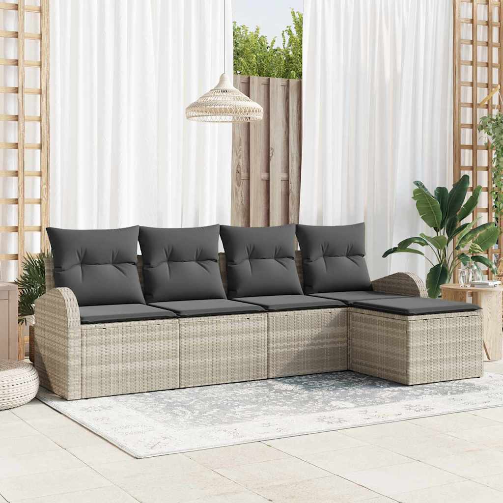 Tuin Sofa Set Met Kussen 6 Pcs Poly Riet