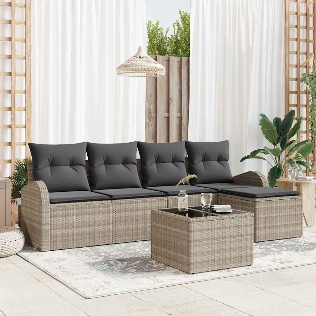 Tuin Sofa Set Met Kussen 6 Pcs Poly Riet