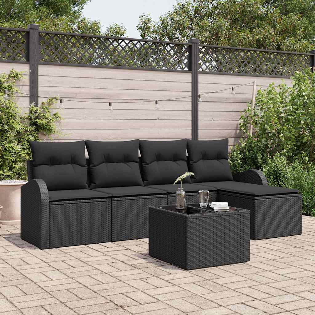 Tuin Sofa Set Met Kussen 6 Pcs Poly Riet