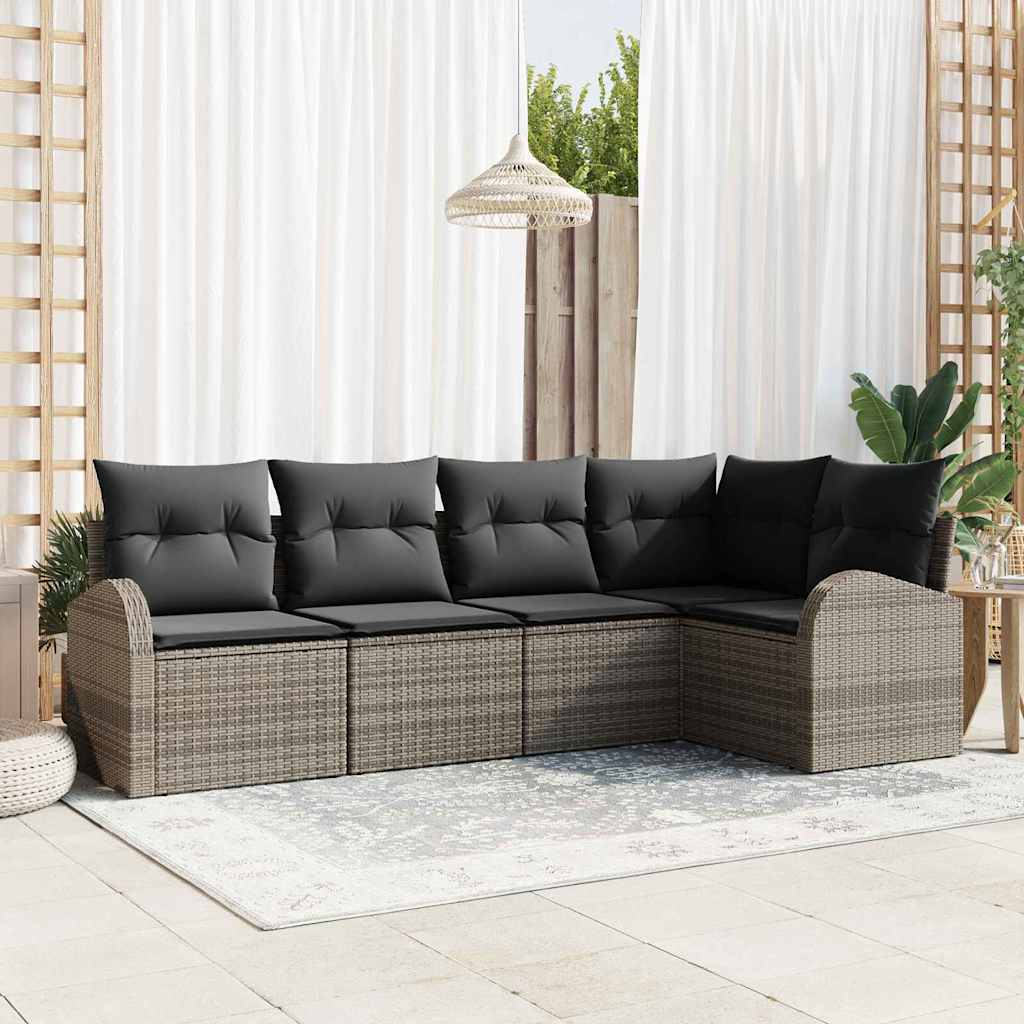 Tuin Sofa Set Met Kussen 6 Pcs Poly Riet