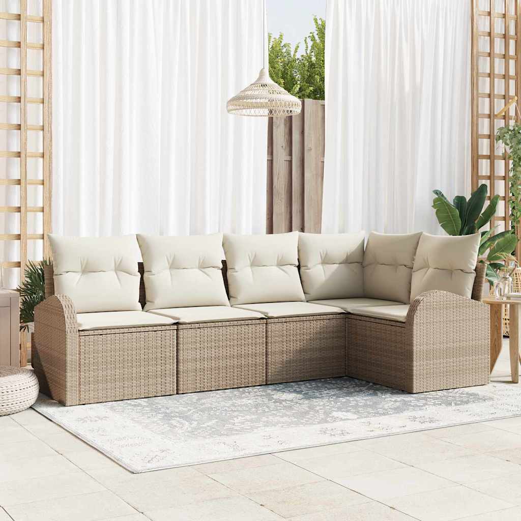 Tuin Sofa Set Met Kussen 6 Pcs Poly Riet