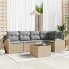 Tuin Sofa Set Met Kussen 6 Pcs Poly Riet