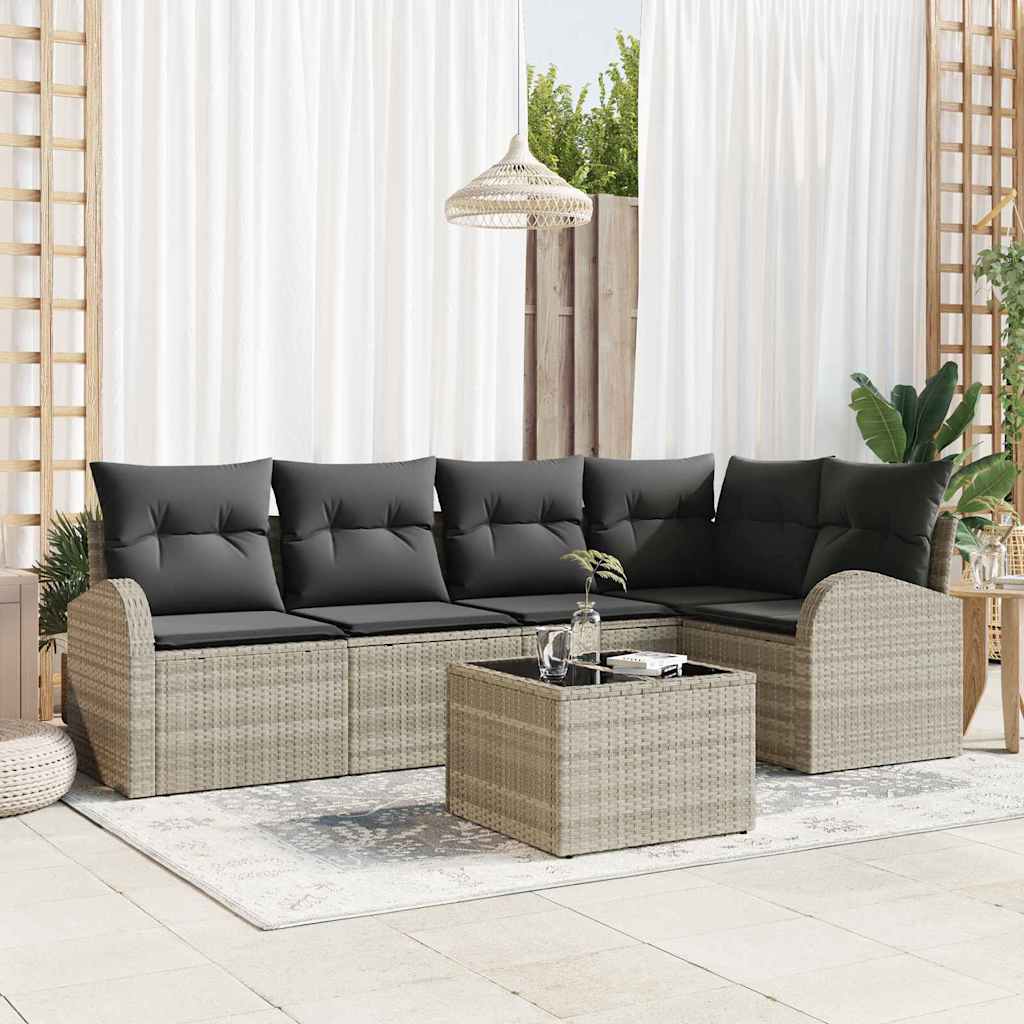 Tuin Sofa Set Met Kussen 6 Pcs Poly Riet