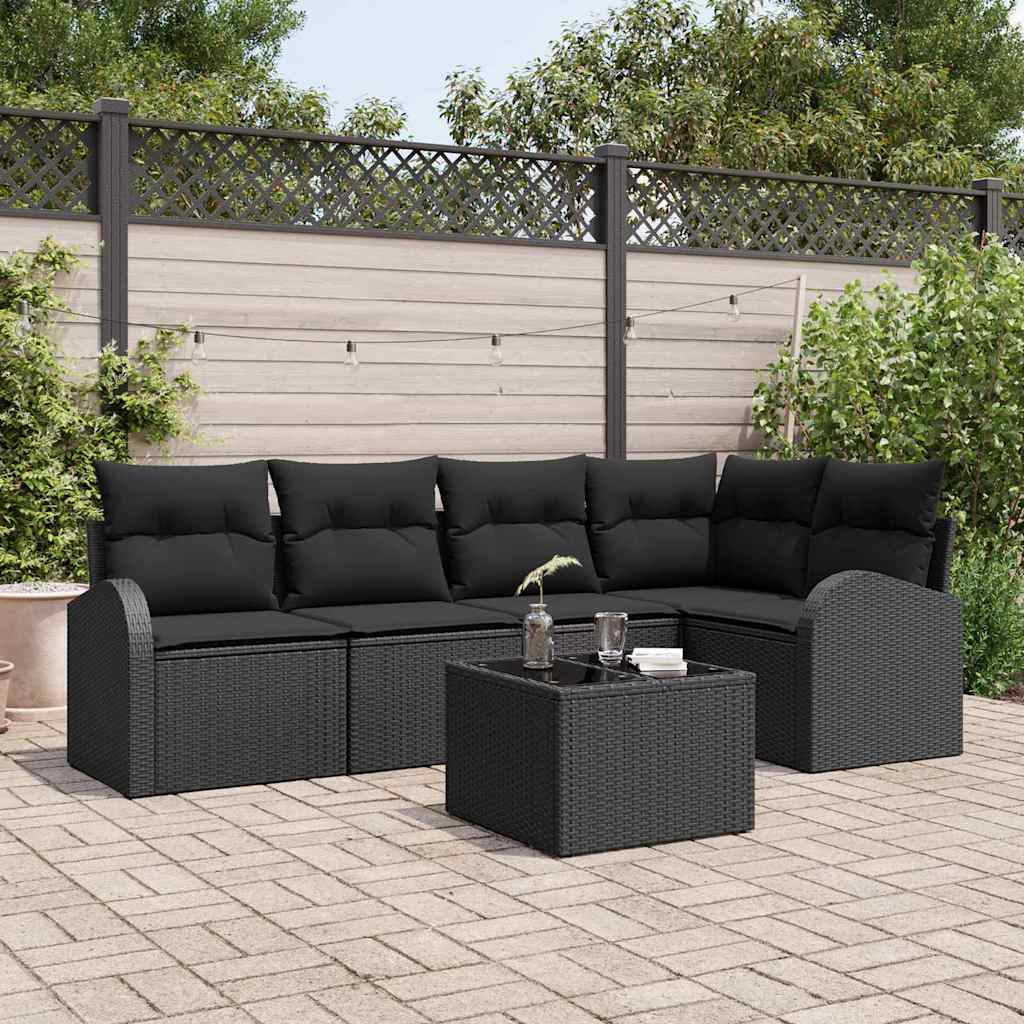 Tuin Sofa Set Met Kussen 6 Pcs Poly Riet