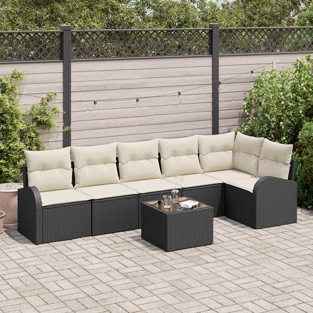 Tuin Sofa Set Met Kussen 7 Pcs Poly Riet
