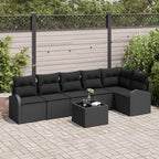 Tuin Sofa Set Met Kussen 7 Pcs Poly Riet