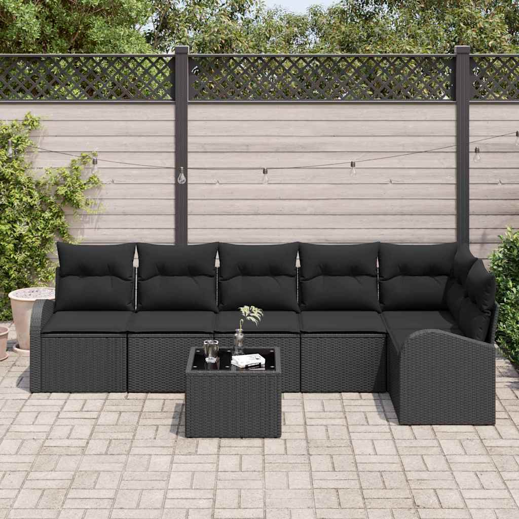 Tuin Sofa Set Met Kussen 7 Pcs Poly Riet
