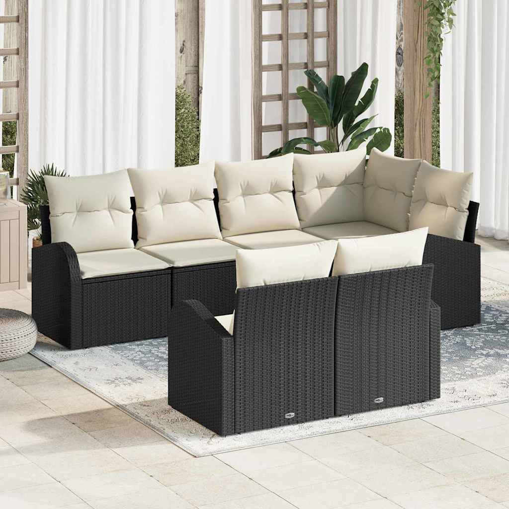 Tuin Sofa Set Met Kussen 7 Pcs Poly Riet