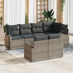 Tuin Sofa Set Met Kussen 7 Pcs Poly Riet