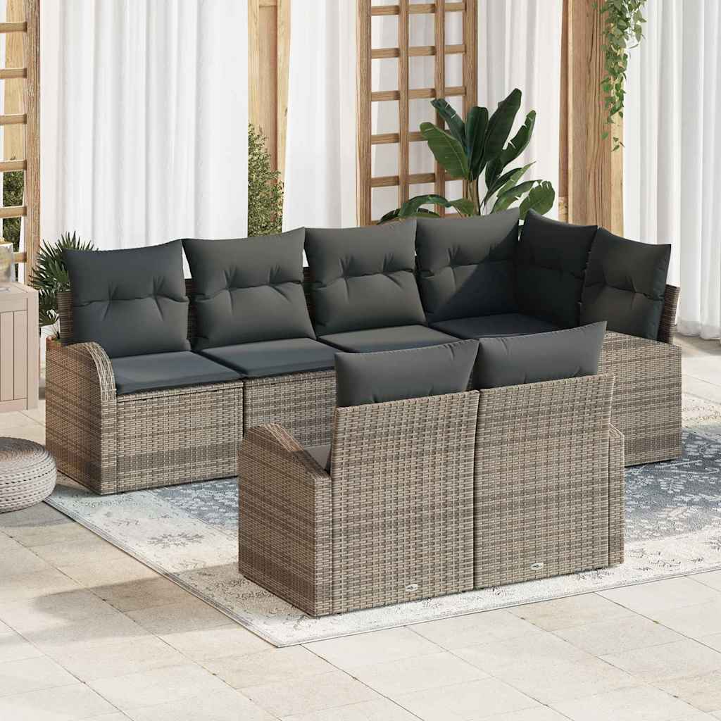 Tuin Sofa Set Met Kussen 7 Pcs Poly Riet