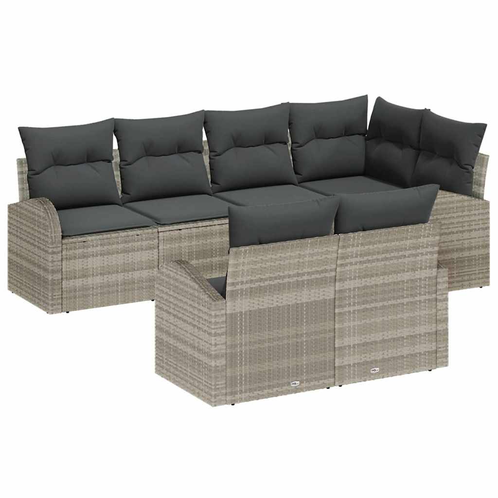 Tuin Sofa Set Met Kussen 7 Pcs Poly Riet
