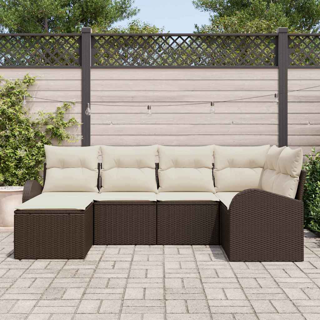 Tuin Sofa Set Met Kussen 7 Pcs Poly Riet