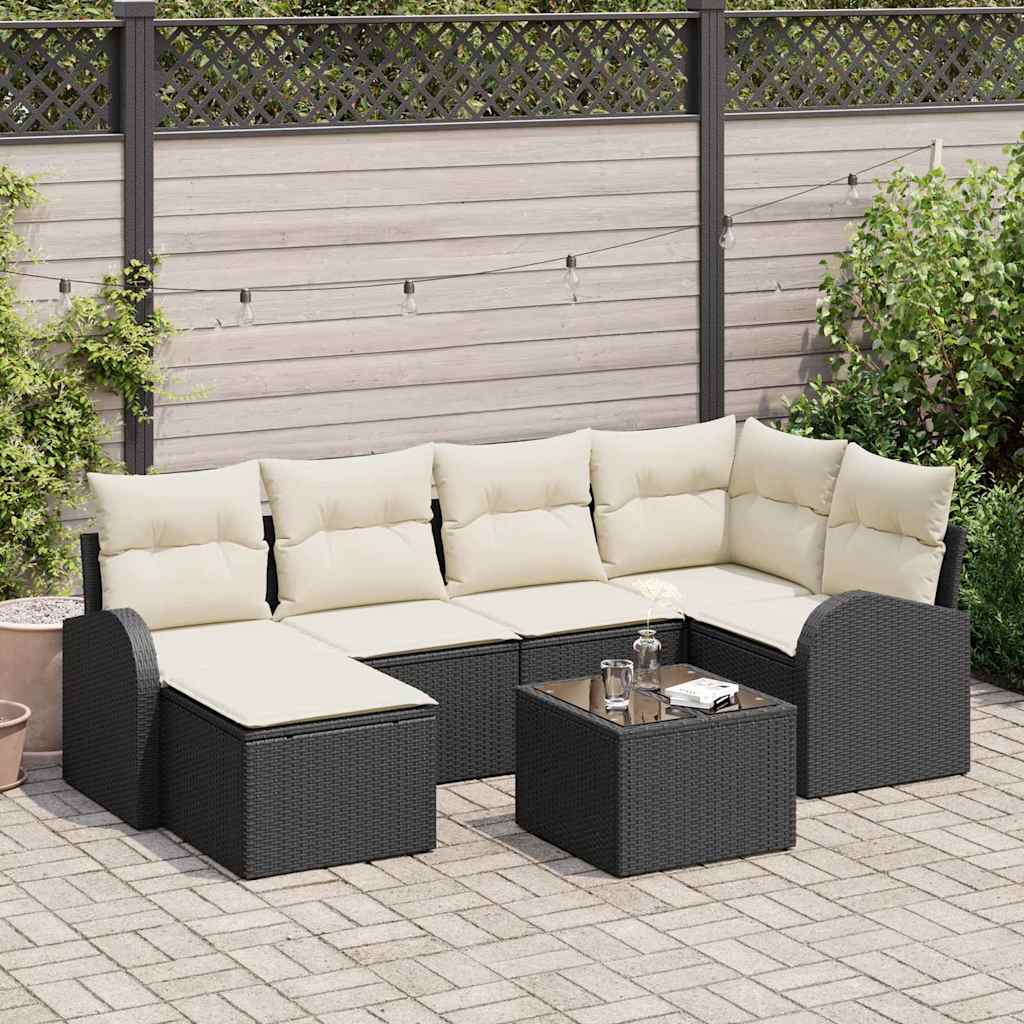 Tuin Sofa Set Met Kussen 7 Pcs Poly Riet