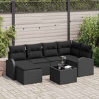 Tuin Sofa Set Met Kussen 7 Pcs Poly Riet