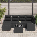 Tuin Sofa Set Met Kussen 7 Pcs Poly Riet