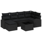 Tuin Sofa Set Met Kussen 7 Pcs Poly Riet