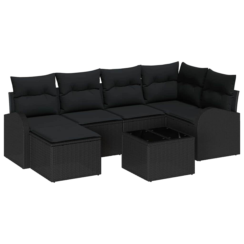 Tuin Sofa Set Met Kussen 7 Pcs Poly Riet