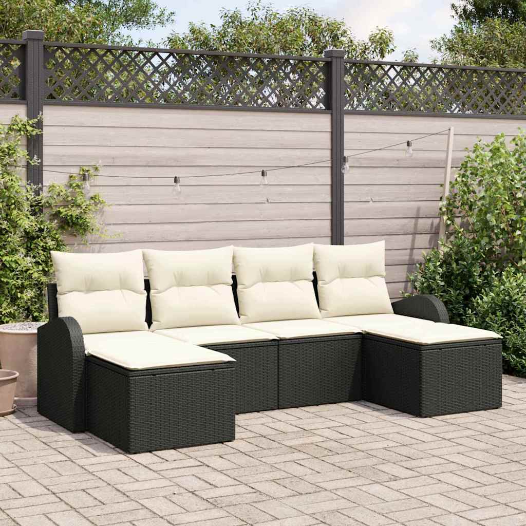 Tuin Sofa Set Met Kussen 6 Pcs Poly Riet