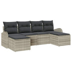 Tuin Sofa Set Met Kussen 6 Pcs Poly Riet