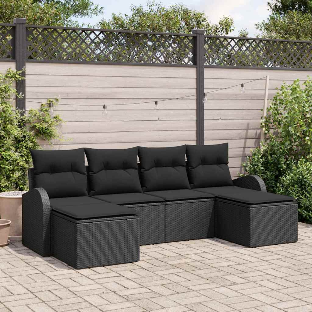 Tuin Sofa Set Met Kussen 6 Pcs Poly Riet